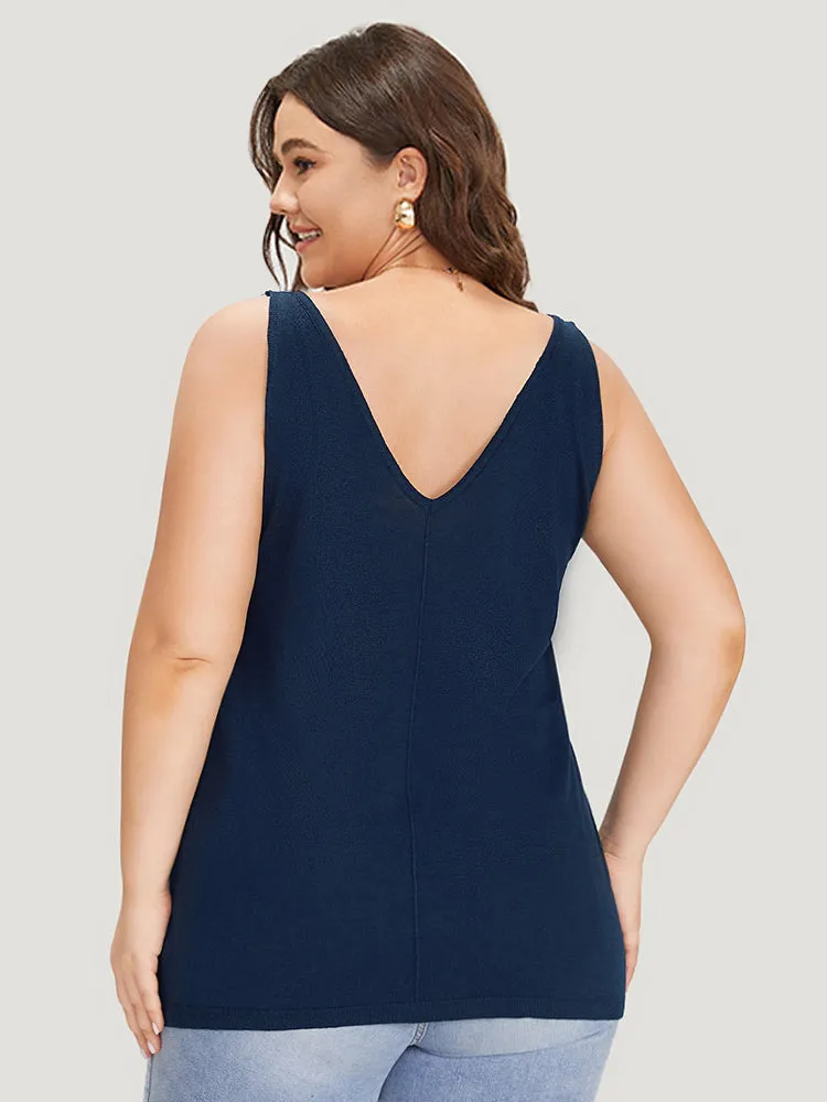 Supersoft Essentials Solid Patchwork Sleeveless Pullover sold by Bloomchic product image thumbnail 2