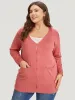 Supersoft Essentials Solid Button Down Patched Pocket Cardigan sold by Bloomchic