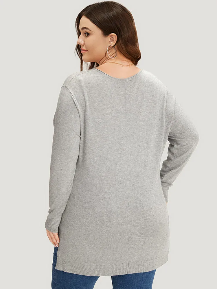 Supersoft Essentials Plain Patchwork Split Side Pullover sold by Bloomchic product image thumbnail 2