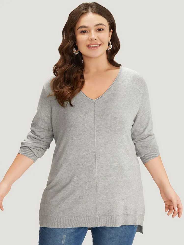 Supersoft Essentials Plain Patchwork Split Side Pullover sold by Bloomchic