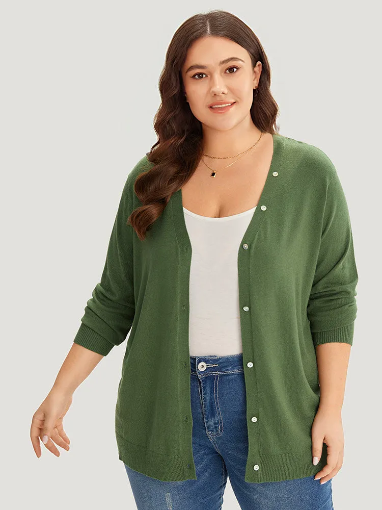 Supersoft Essentials Plain Button Detail Very Stretchy Cardigan sold by Bloomchic product image thumbnail 4