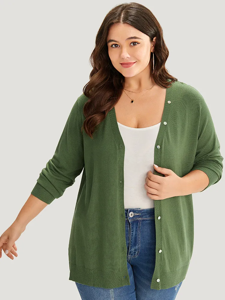 Supersoft Essentials Plain Button Detail Very Stretchy Cardigan sold by Bloomchic product image thumbnail 5