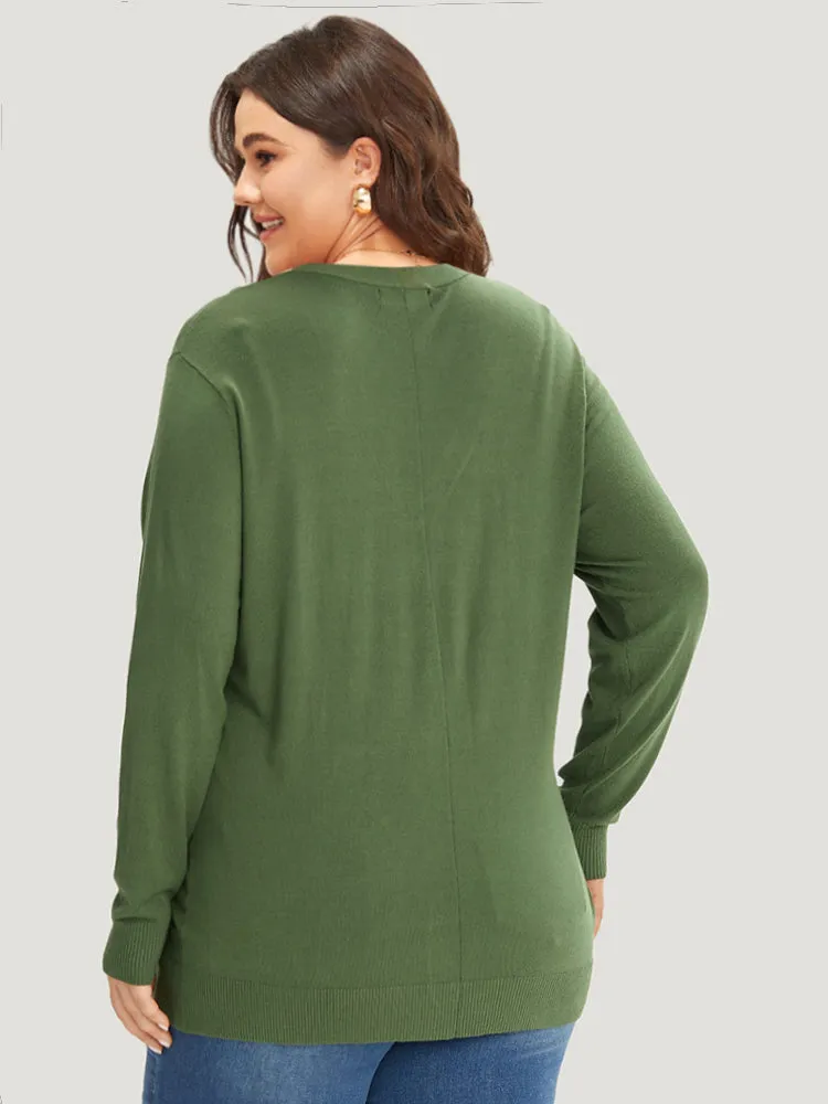 Supersoft Essentials Plain Button Detail Very Stretchy Cardigan sold by Bloomchic product image thumbnail 2