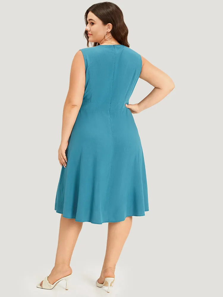 Supersoft Essentials Plain Buckle Detail Ruffle Hem Tank Dress sold by Bloomchic product image thumbnail 2