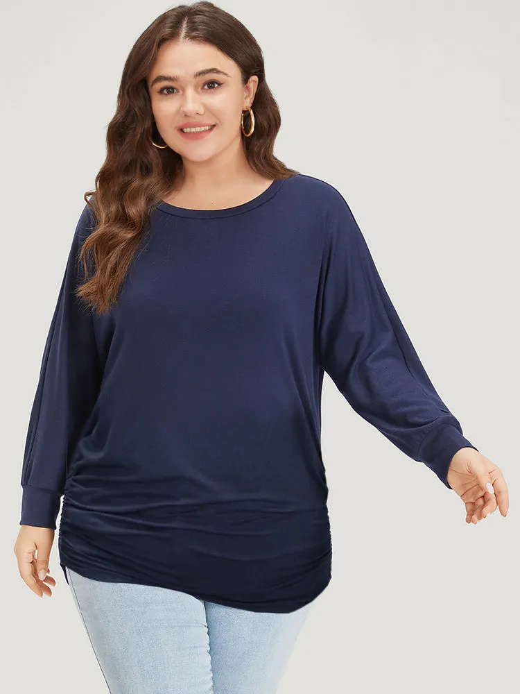 Supersoft Essentials Plain Crew Neck Dolman Sleeve Sweatshirt sold by Bloomchic product image thumbnail 4