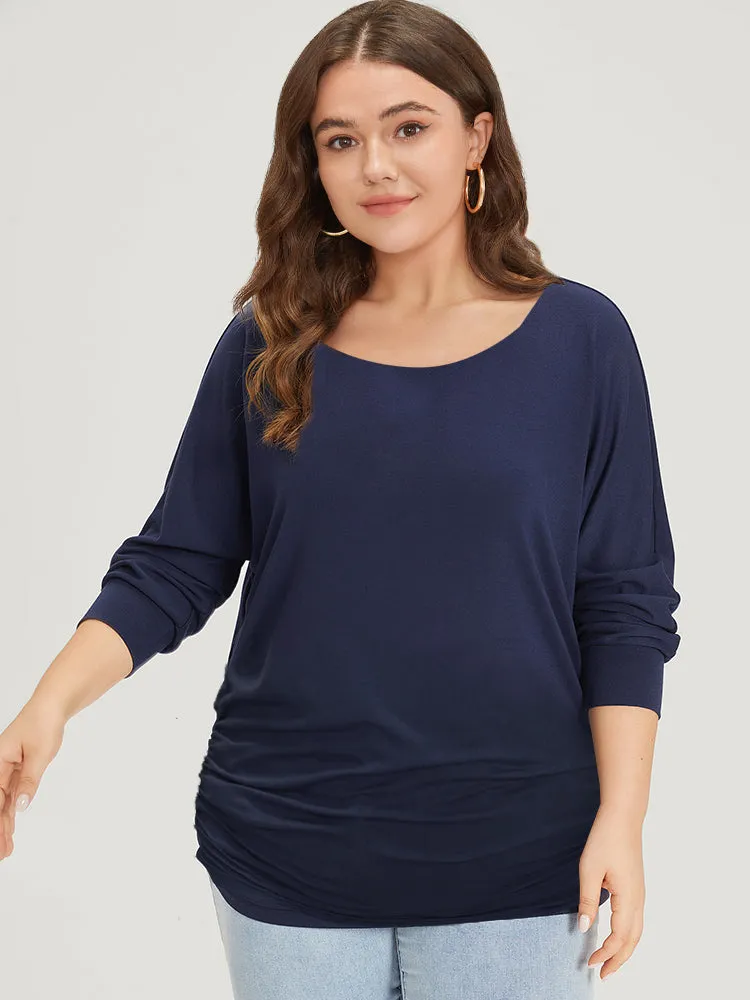 Supersoft Essentials Plain Crew Neck Dolman Sleeve Sweatshirt sold by Bloomchic