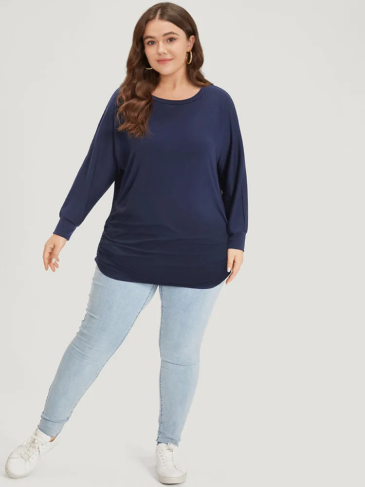 Supersoft Essentials Plain Crew Neck Dolman Sleeve Sweatshirt sold by Bloomchic product image thumbnail 5