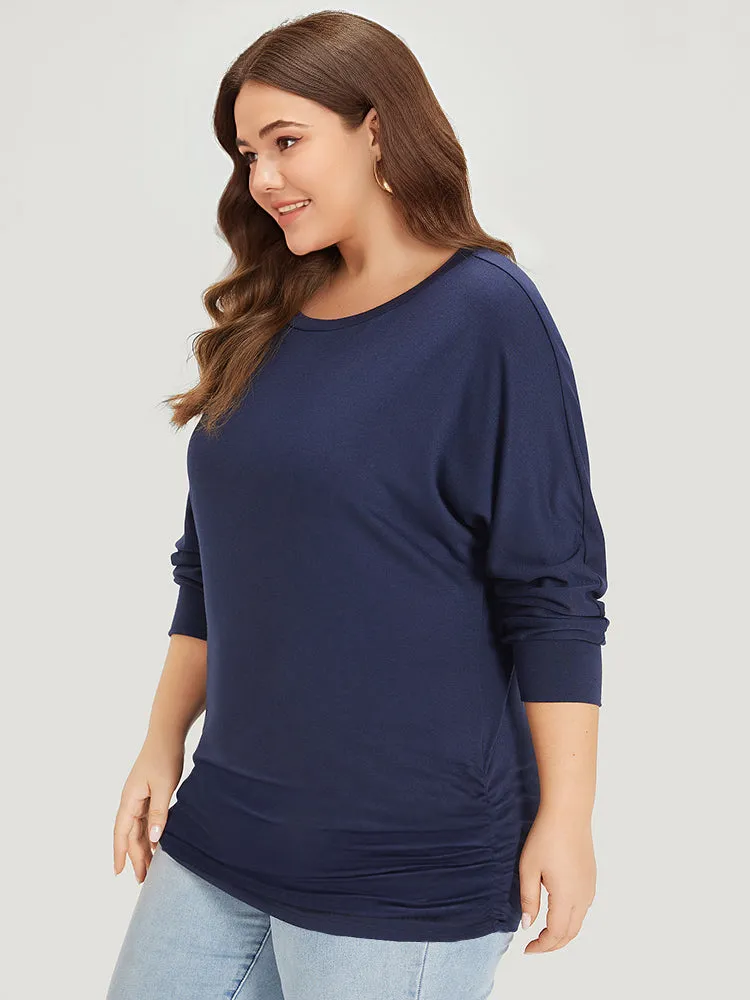 Supersoft Essentials Plain Crew Neck Dolman Sleeve Sweatshirt sold by Bloomchic product image thumbnail 3