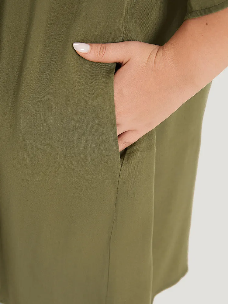 Supersoft Essentials Plain Pocket Button Ruffle Open Front Kimono sold by Bloomchic product image thumbnail 5