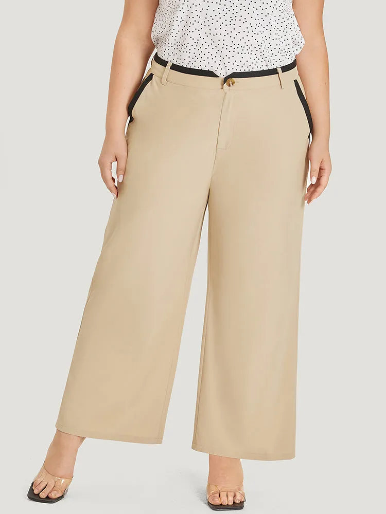 Two Tone Pocket Patchwork High Rise Pants sold by Bloomchic product image thumbnail 5