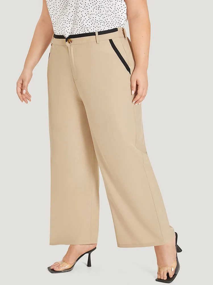 Two Tone Pocket Patchwork High Rise Pants sold by Bloomchic product image thumbnail 3