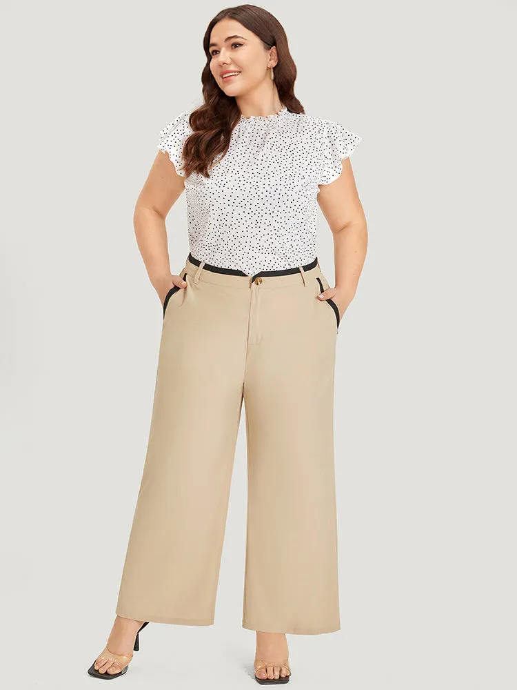 Two Tone Pocket Patchwork High Rise Pants sold by Bloomchic product image thumbnail 4