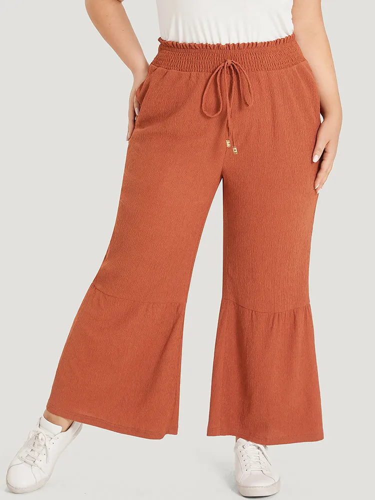 Solid Pocket Ties Paperbag Waist Bootcut Pants sold by Bloomchic product image thumbnail 5