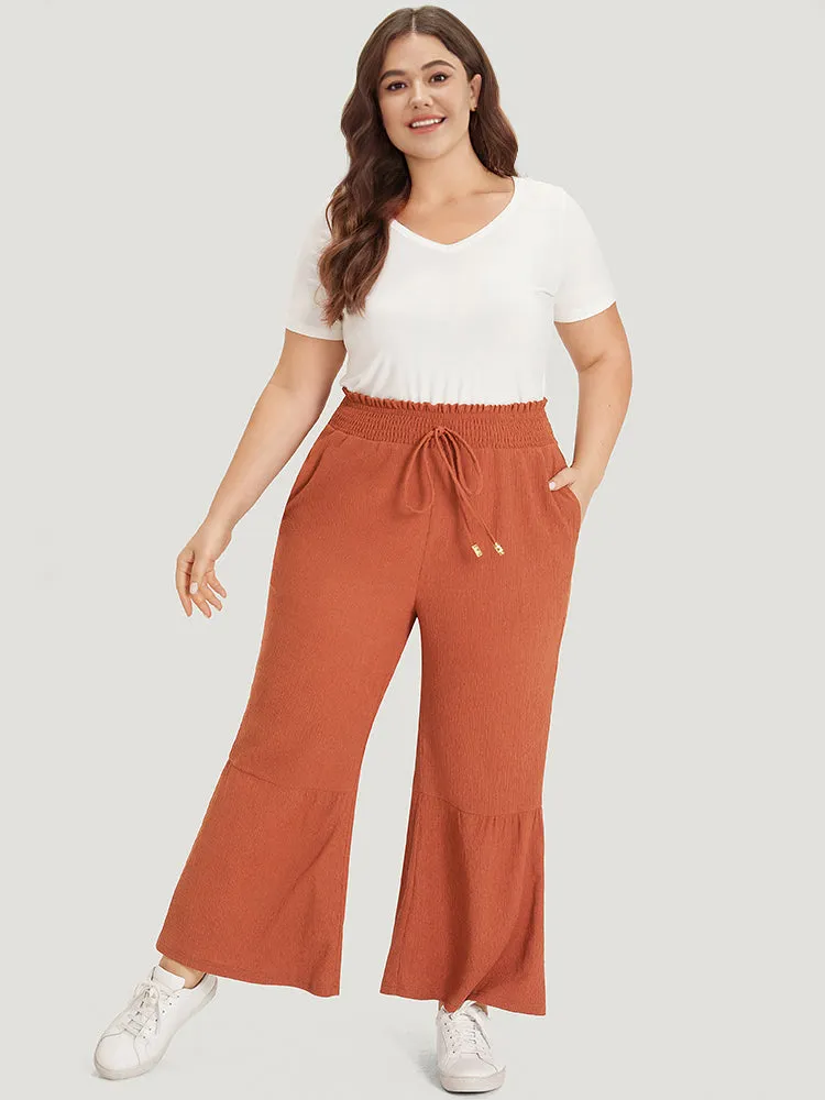 Solid Pocket Ties Paperbag Waist Bootcut Pants sold by Bloomchic product image thumbnail 4