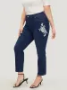 Floral Embroidered Very Stretchy High Rise Jeans sold by Bloomchic