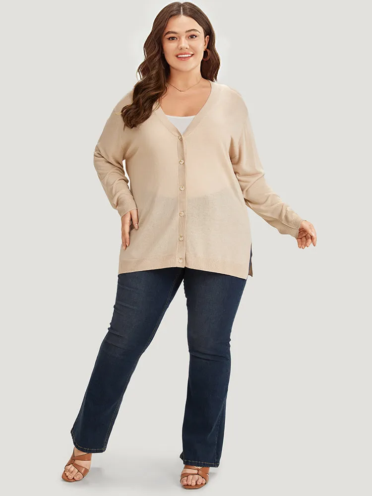 Supersoft Essentials Solid Button Through Loose Cardigan sold by Bloomchic product image thumbnail 5