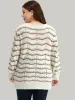Wave Striped Cut Out V Neck Cardigan sold by Bloomchic