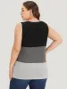 Leopard Contrast Patched Pocket Tank Top sold by Bloomchic