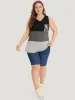 Leopard Contrast Patched Pocket Tank Top sold by Bloomchic