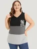 Leopard Contrast Patched Pocket Tank Top sold by Bloomchic