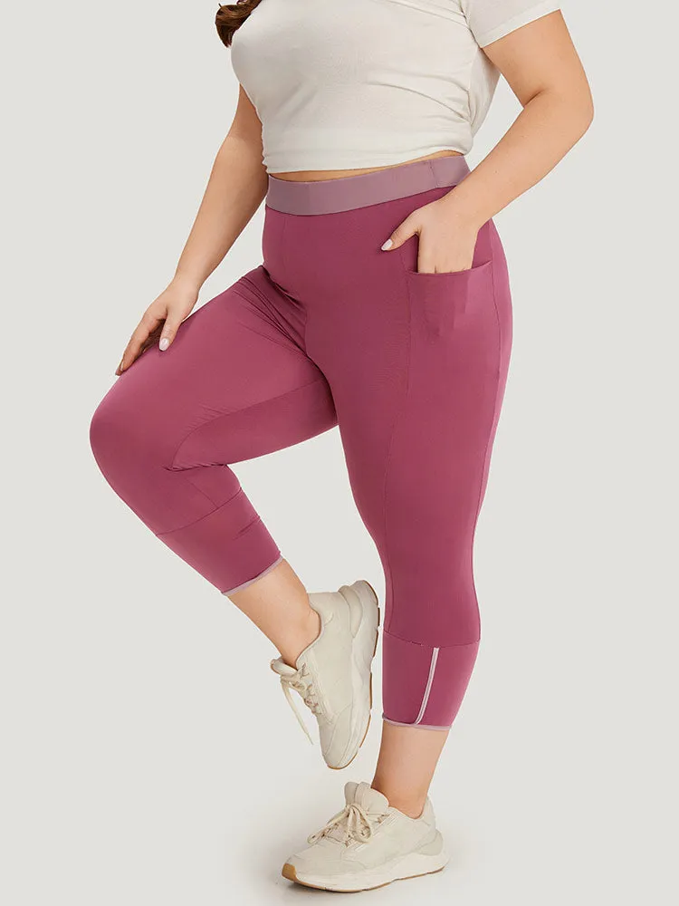 Two Tone Patchwork Pocket Skinny Leggings sold by Bloomchic product image thumbnail 4