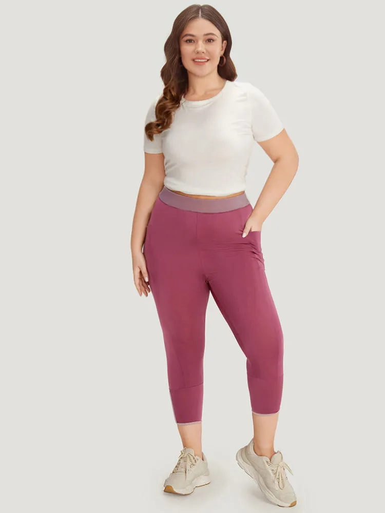 Two Tone Patchwork Pocket Skinny Leggings sold by Bloomchic product image thumbnail 5