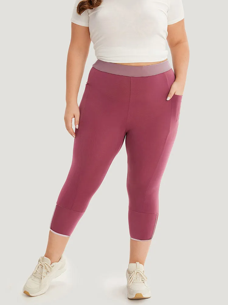 Two Tone Patchwork Pocket Skinny Leggings sold by Bloomchic product image thumbnail 2