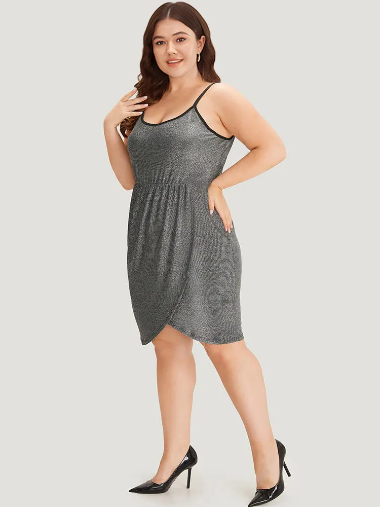 Plain Pleated Detail Wrap Hem Cami Dress sold by Bloomchic product image thumbnail 3