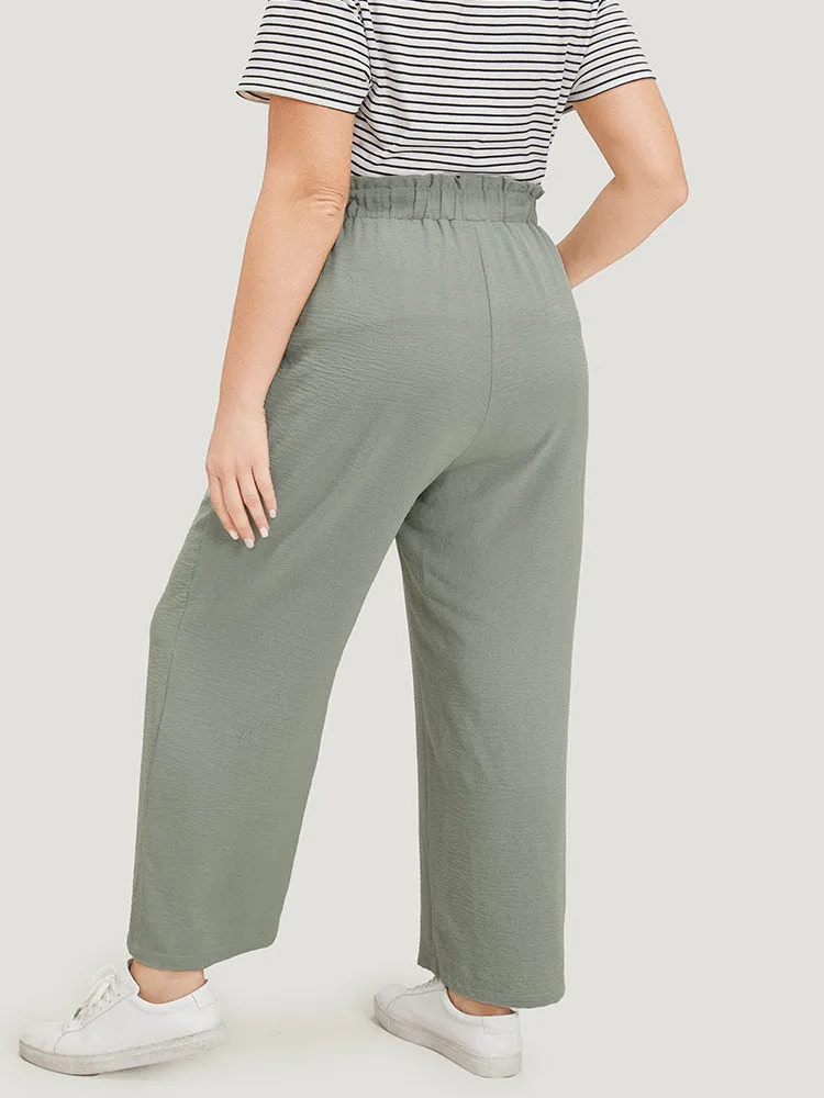 Solid Pocket Ties Paperbag Waist Pants sold by Bloomchic product image thumbnail 2