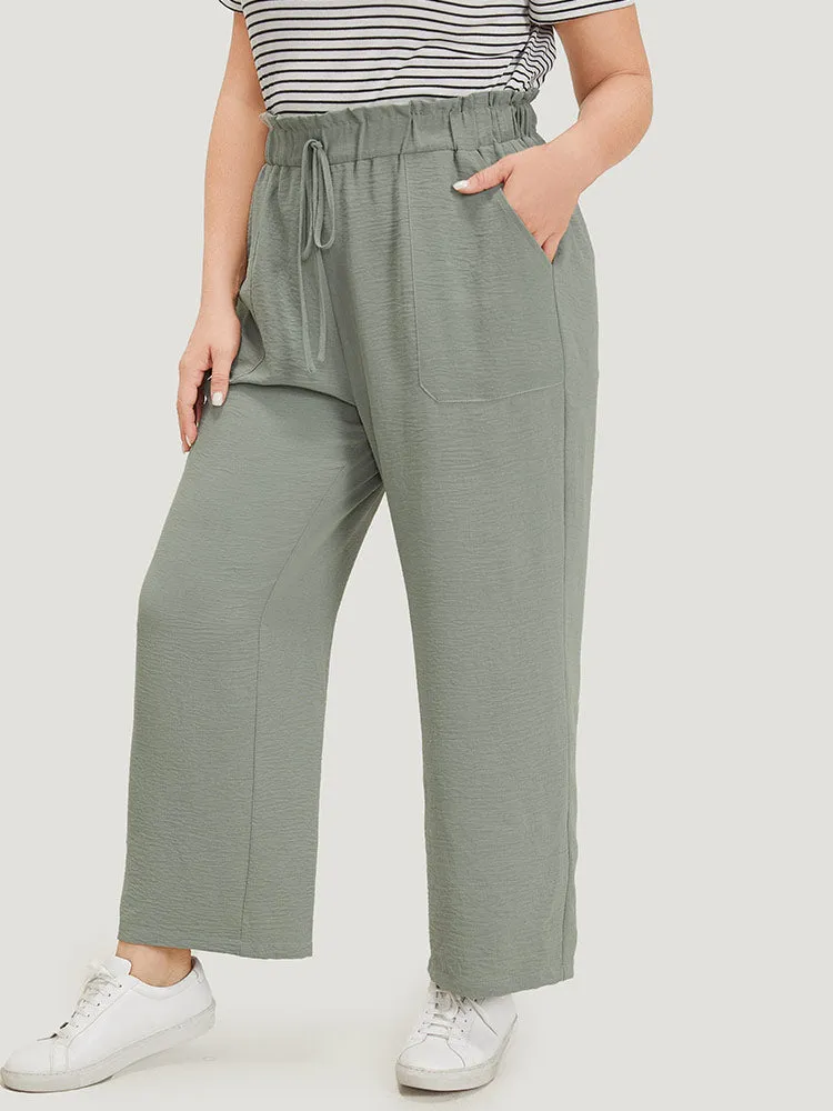 Solid Pocket Ties Paperbag Waist Pants sold by Bloomchic product image thumbnail 3