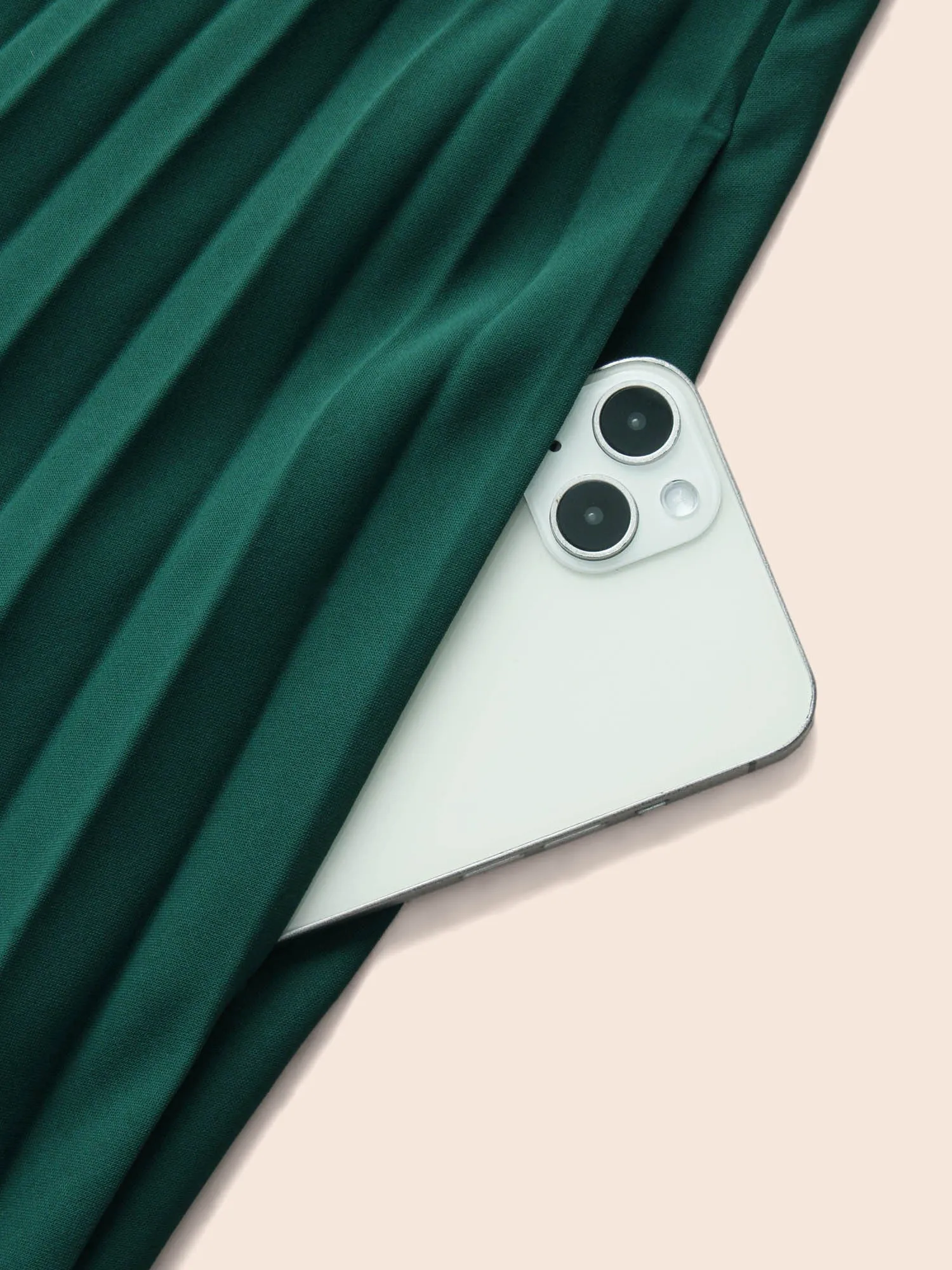 Suit Collar Pleated Belted Midi Dress sold by Bloomchic product image thumbnail 5