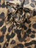 Leopard Print Lace Up Lantern Sleeve Dress sold by Bloomchic