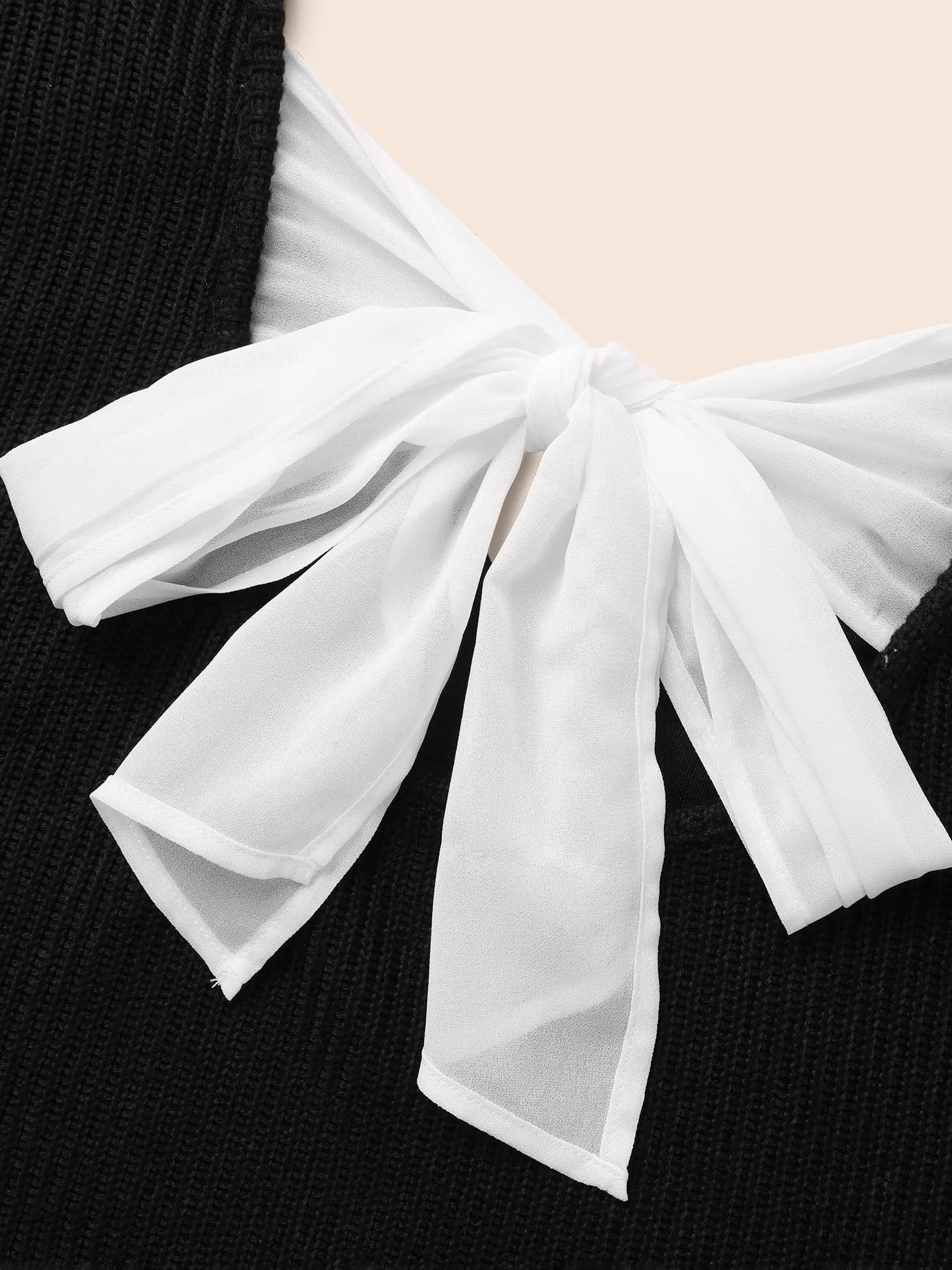 Textured Contrast Tie Knot Sweatshirt sold by Bloomchic product image thumbnail 5