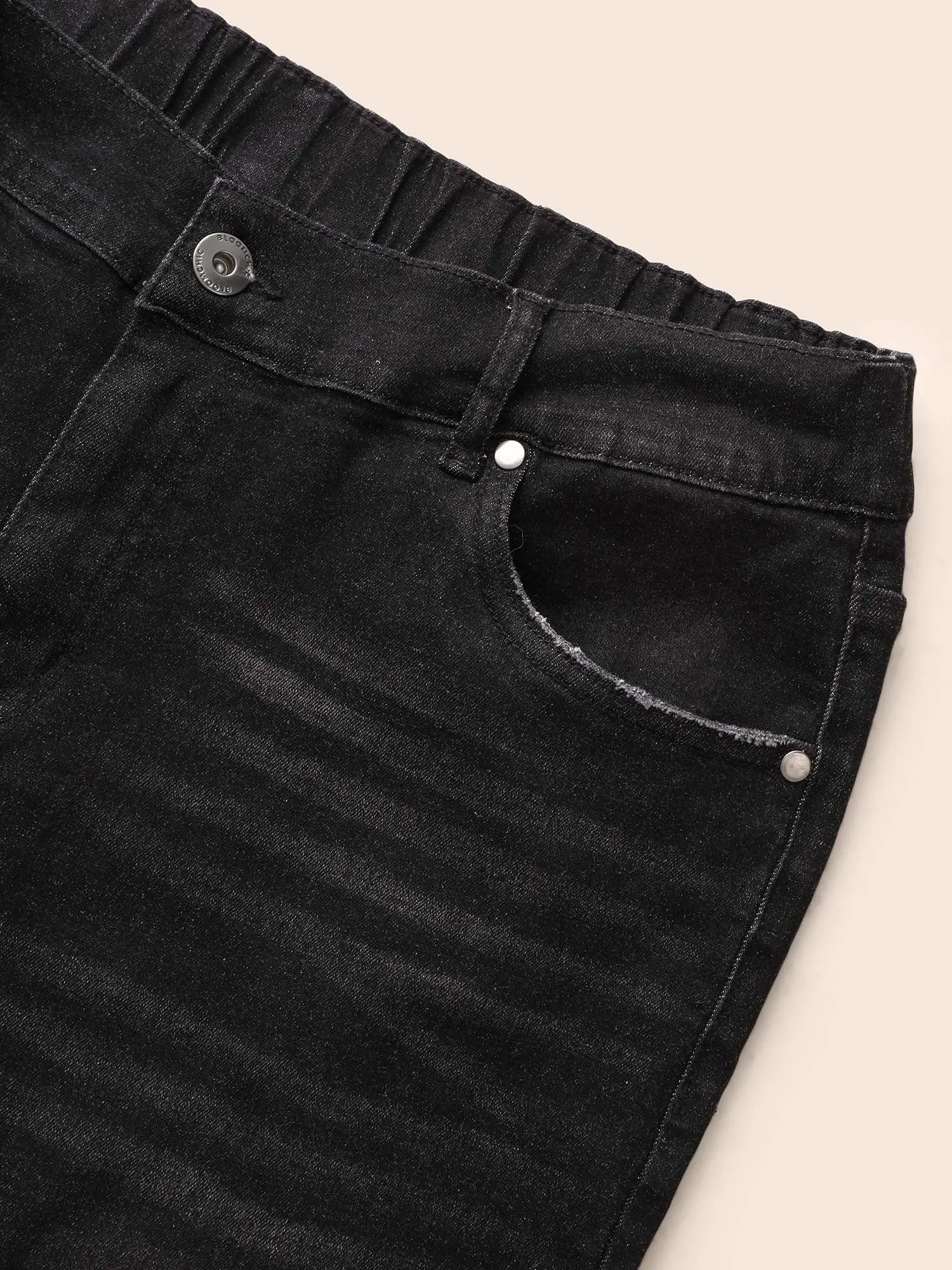 Dark Wash Buttoned Zipper Bootcut Jeans sold by Bloomchic product image thumbnail 5