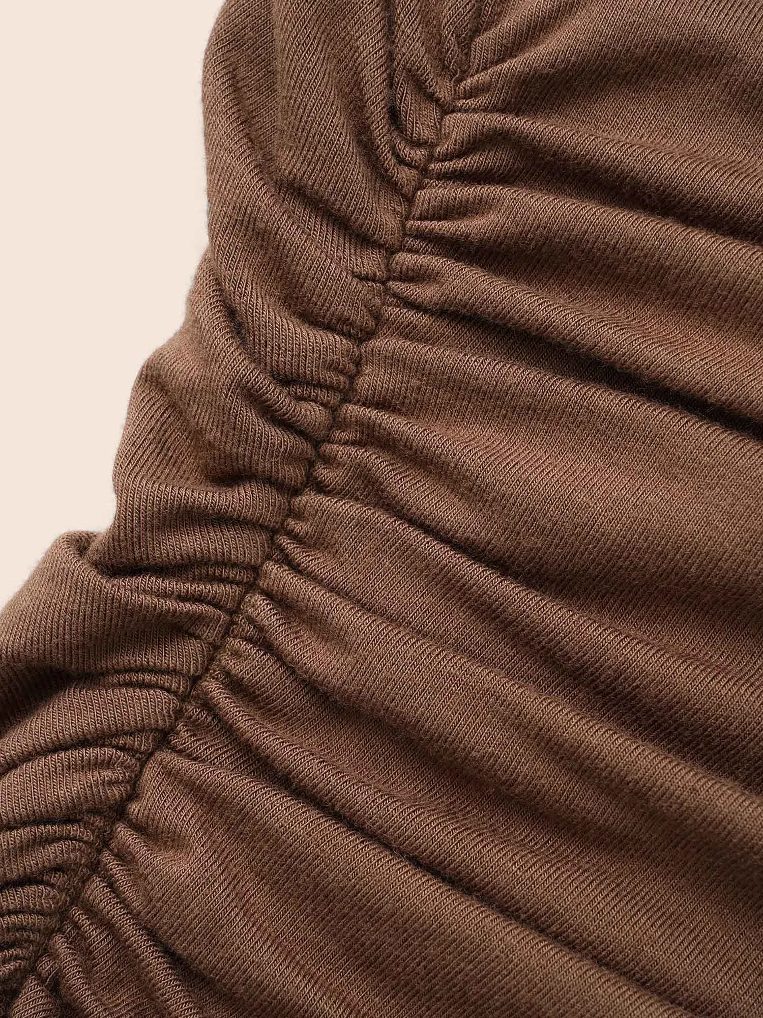 V Neck Gathered Asymmetrical Hem T-shirt sold by Bloomchic product image thumbnail 5