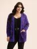 Leopard Print Fluffy Patch Pocket Cardigan sold by Bloomchic