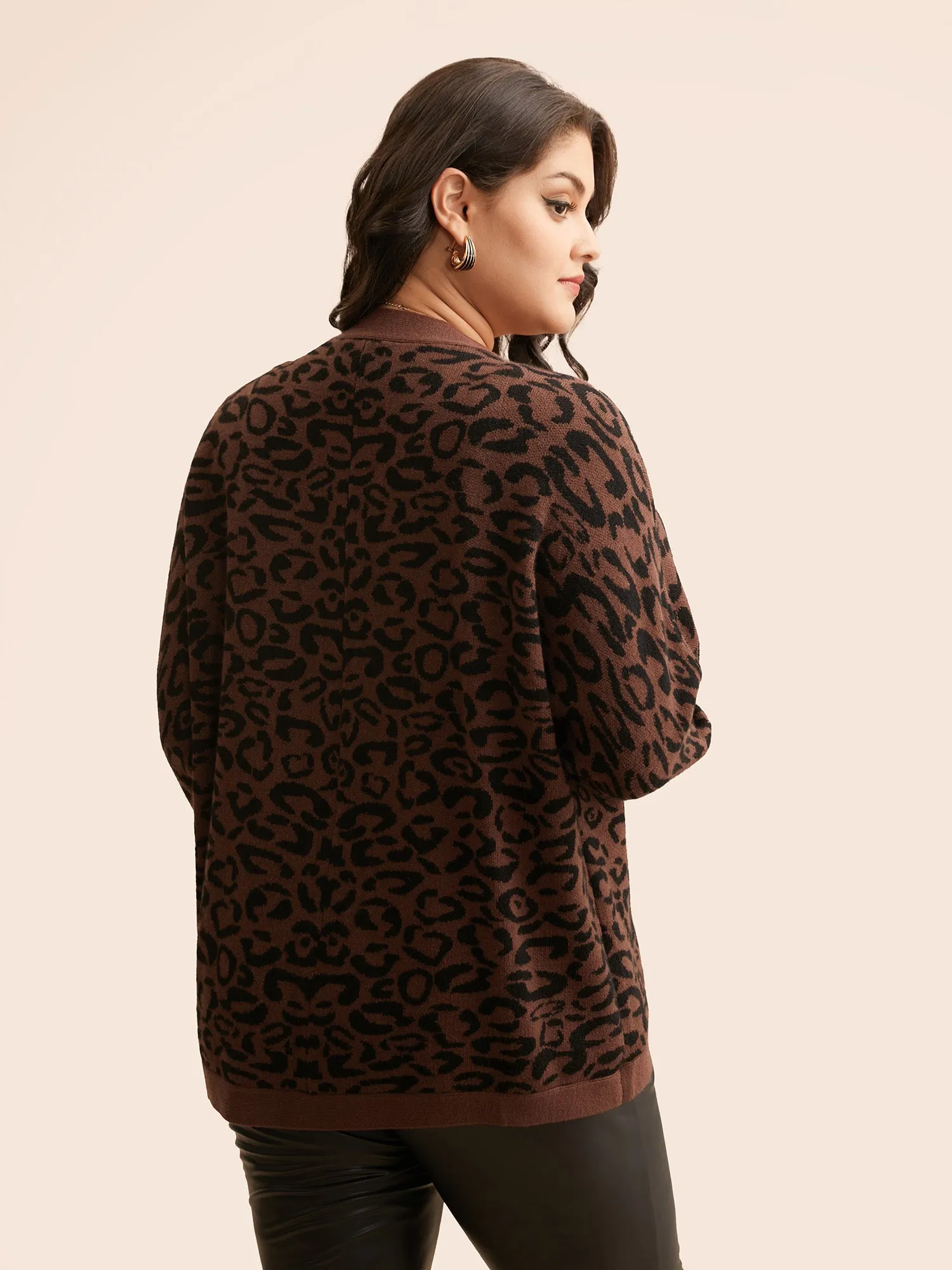 Supersoft Essentials Leopard Print Dolman Sleeve Cardigan sold by Bloomchic product image thumbnail 2