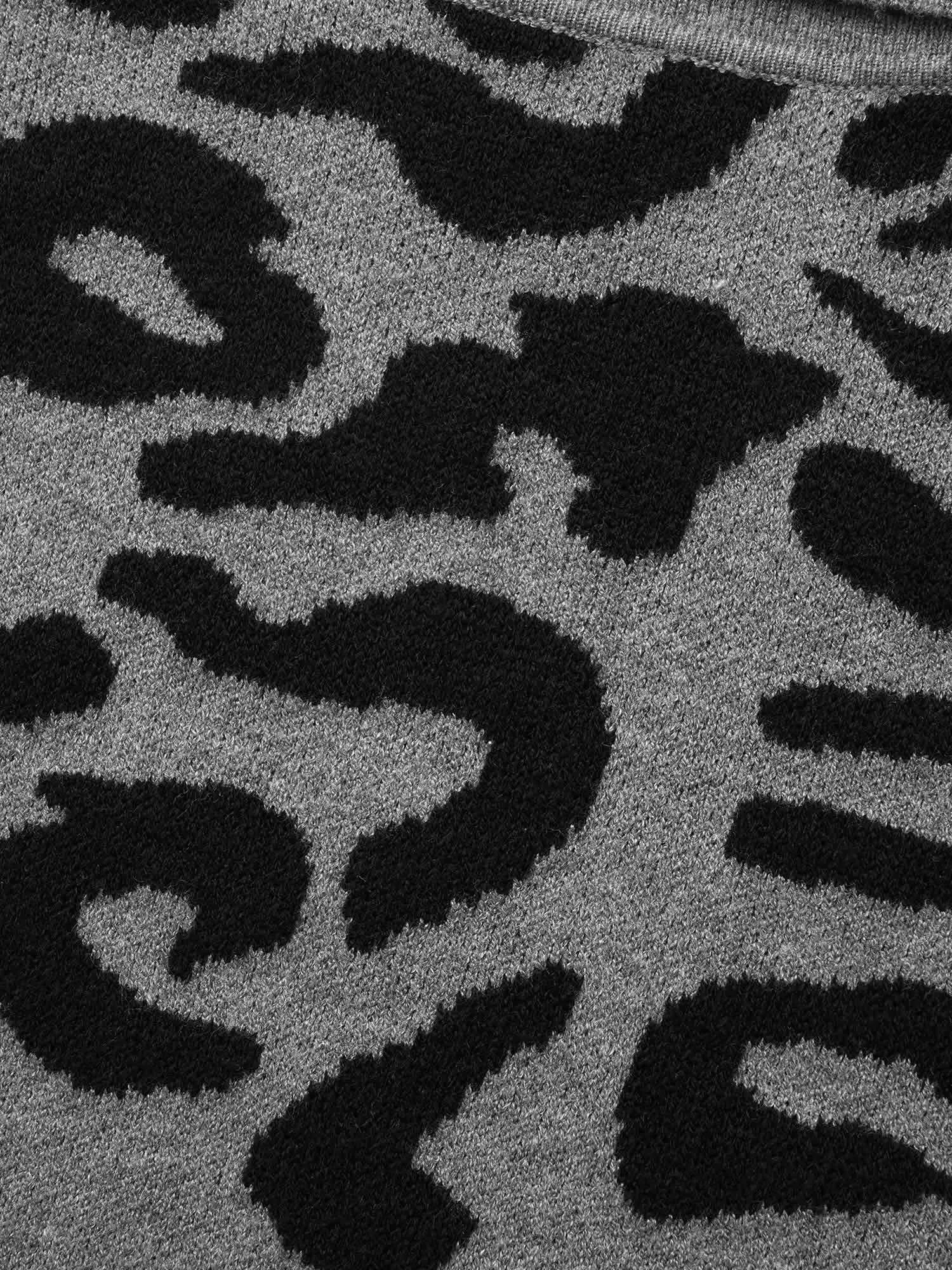 Leopard Print Turtleneck Drop Shoulder Sleeve Pullover sold by Bloomchic product image thumbnail 5