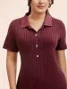 Shirt Collar Textured Button Up Dress sold by Bloomchic