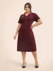 Shirt Collar Textured Button Up Dress sold by Bloomchic
