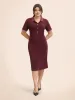 Shirt Collar Textured Button Up Dress sold by Bloomchic