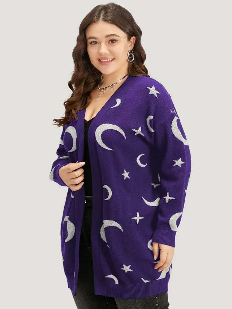 Supersoft Moon Print Open Front Cardigan sold by Bloomchic product image thumbnail 4