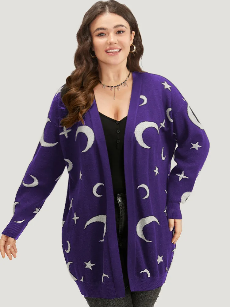 Supersoft Moon Print Open Front Cardigan sold by Bloomchic product image thumbnail 3