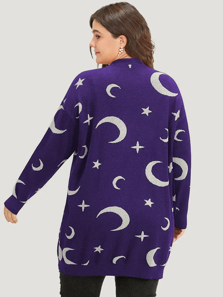 Supersoft Moon Print Open Front Cardigan sold by Bloomchic product image thumbnail 2