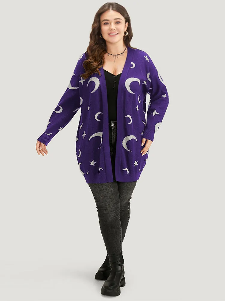 Supersoft Moon Print Open Front Cardigan sold by Bloomchic product image thumbnail 5