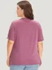 Crochet Lace Heather Deep Gathered V Neck T-shirt sold by Bloomchic