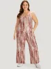 Tie Dye Striped Pocket Backless Cami Jumpsuit sold by Bloomchic