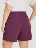 Solid Patched Pocket Elastic Waist Shorts sold by Bloomchic