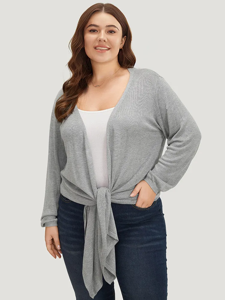 Supersoft Essentials Plain Bowknot Front Supersoft Cardigan sold by Bloomchic