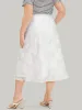 Solid Floral Print Pocket Midi Skirt sold by Bloomchic
